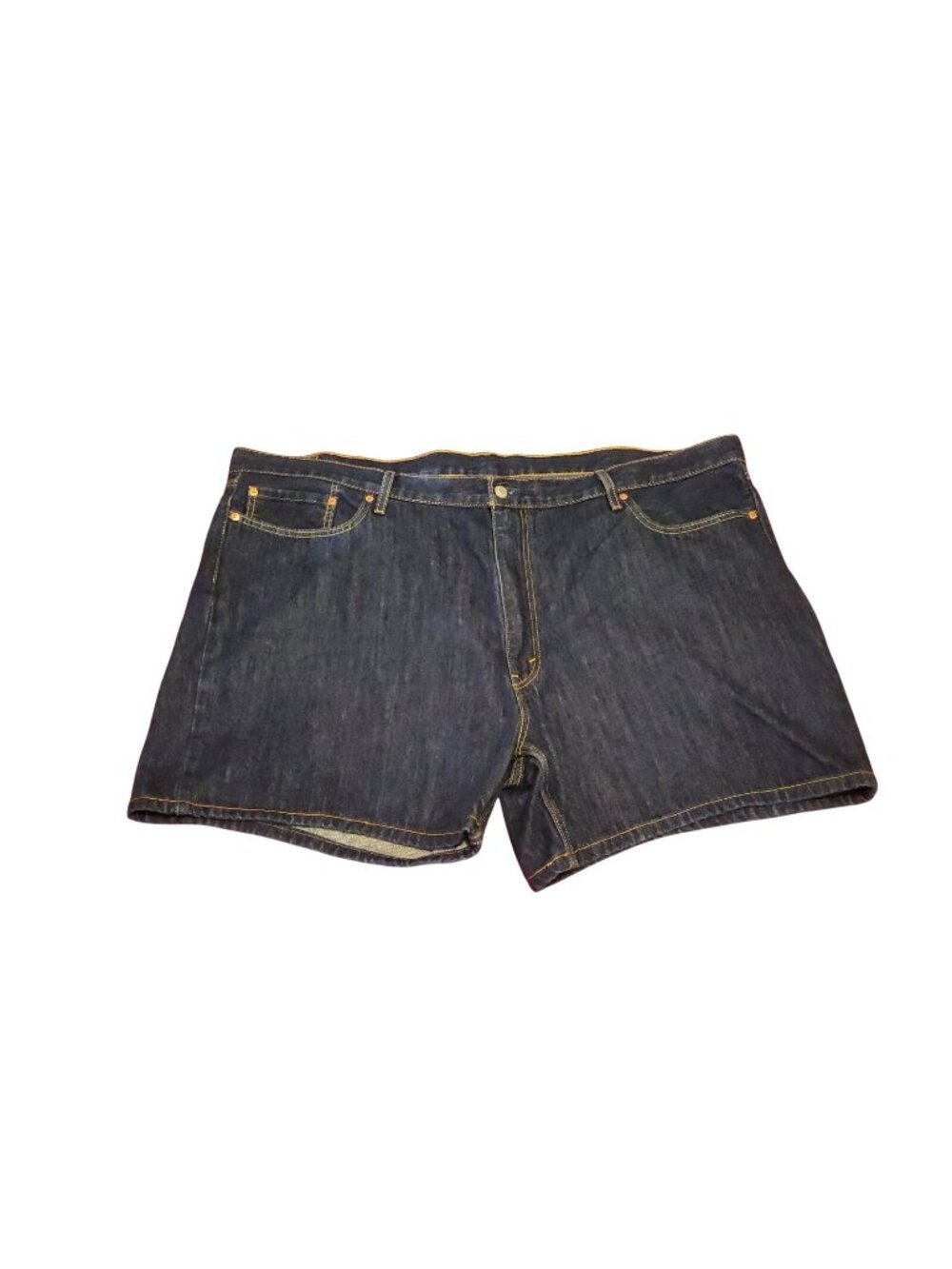 Levis 469 Men's Women's W48 Cotton Blue Denim Jean Shorts Dark Wash Big Plus